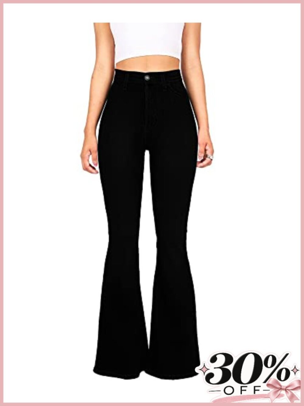 High Waisted Bell Bottom Flare Jeans Women Stretch Retro Denim Pants